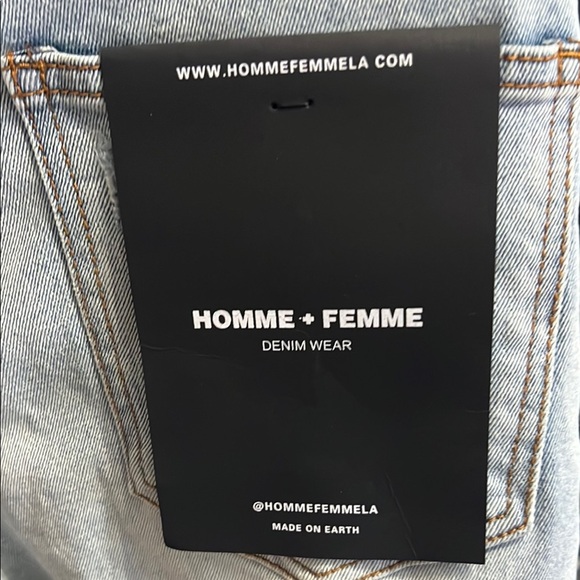 Homme Femme LETTERMAN DENIM BLUE WITH BLACK LETTERS - Picture 12 of 16